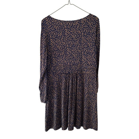 Boden Abigail Dress Navy Leopard Print Long Sleeve Stretchy Jersey Size 14 US - Picture 8 of 8